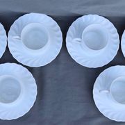 6 coffee cups and saucers Tharaud Limoges form valençay sillage model