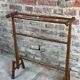1900s bamboo style wooden towel rack