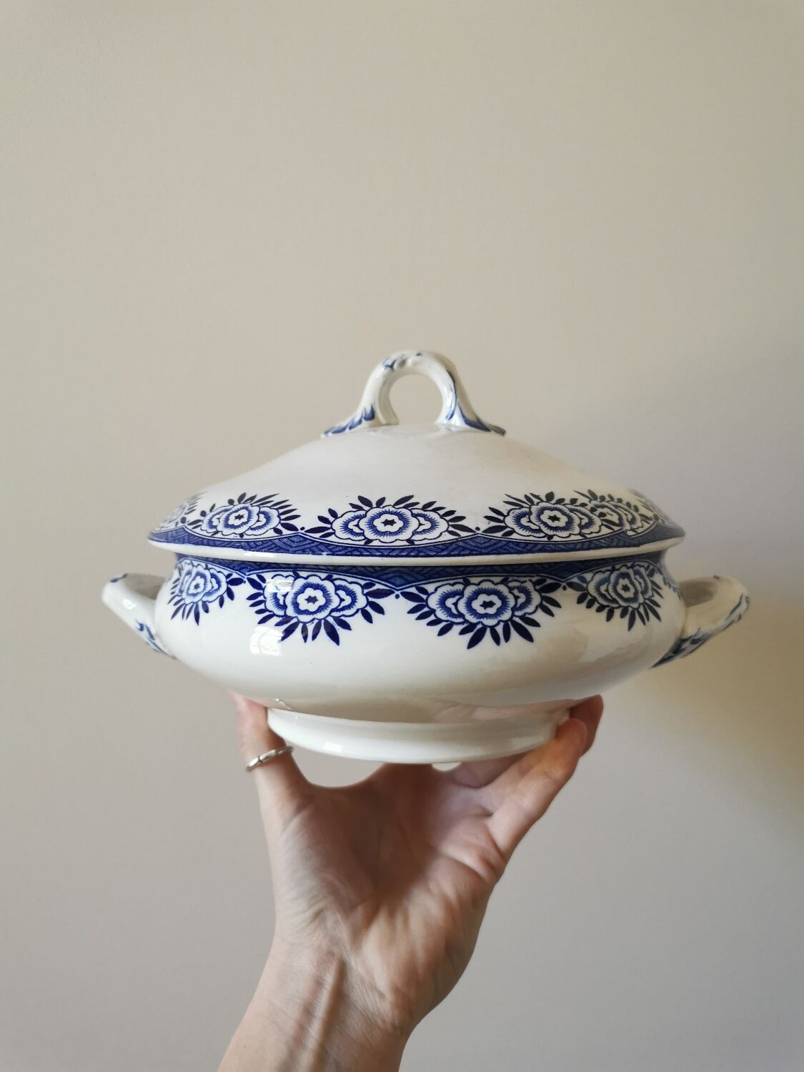 Vintage tureen Sarreguemines and Digoin, Capri