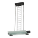 Metal and frosted glass suspension