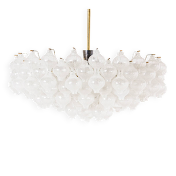 Suspension en verre Tulipan XL de Kalmar - Autriche années 1960
