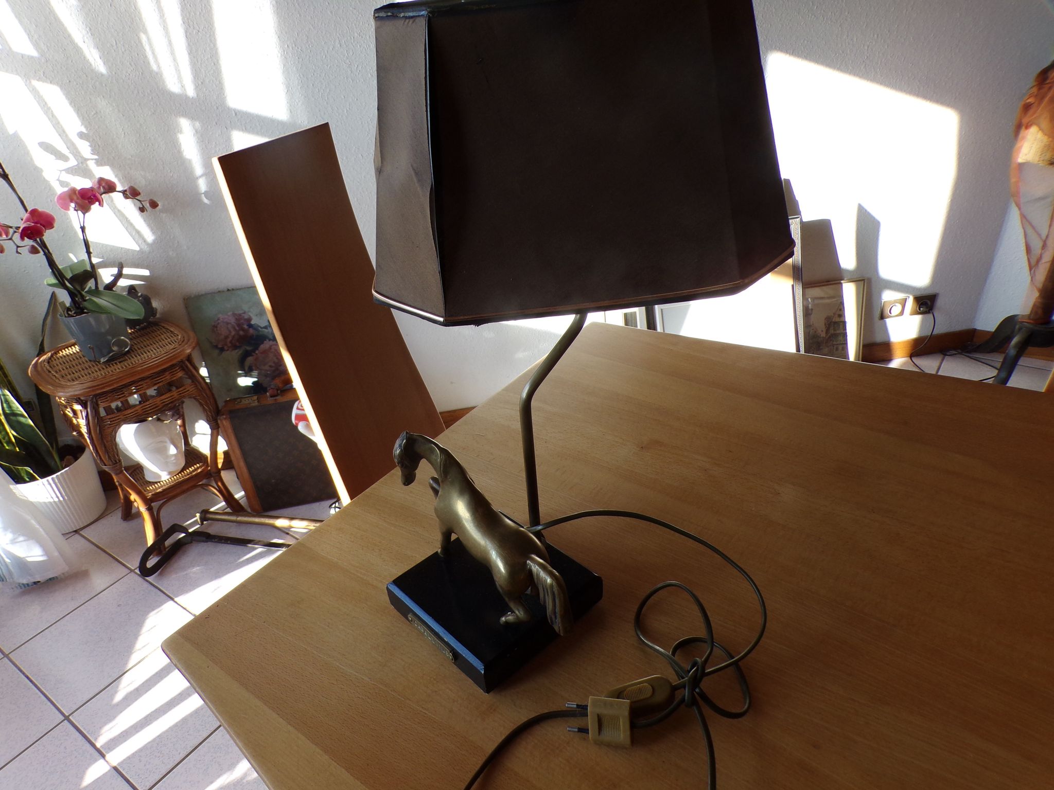 Lampe cheval vintage