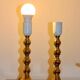 Paire de lampes suédoises en laiton du milieu du siècle