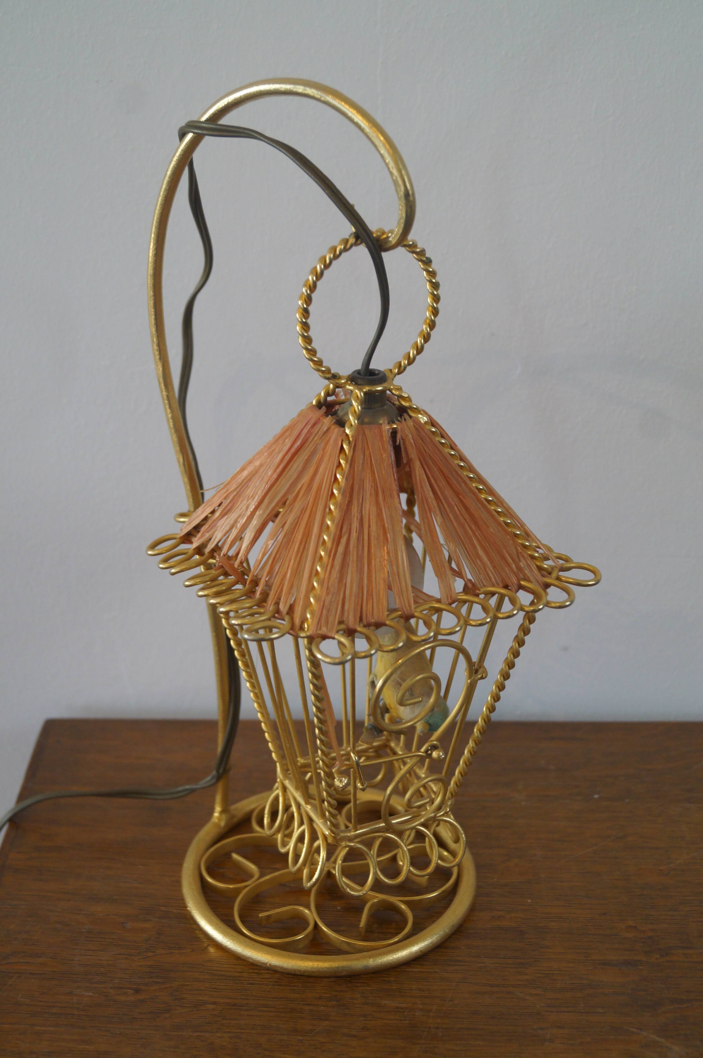Vintage cage lamp 1960