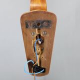 1960s Wooden Wall Lamp with Glass Shade, Czechoslovakia