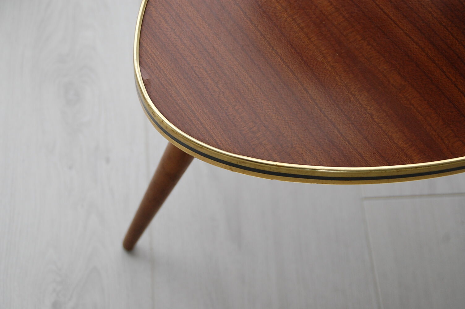 Table has plants in formica