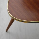 Table has plants in formica