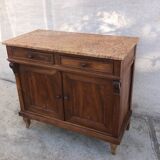 Small old sideboard with marble top