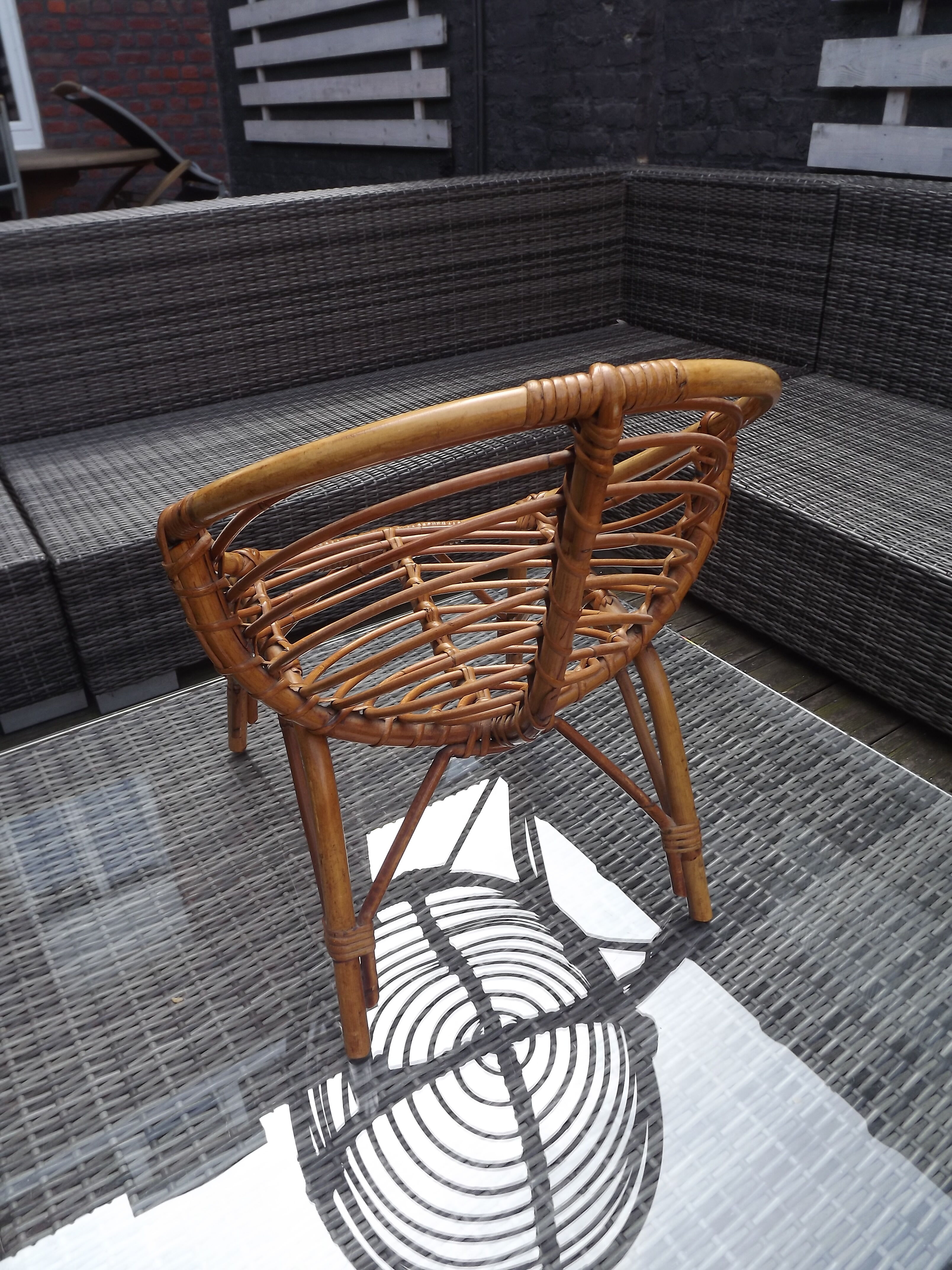 Rattan children chair 60s