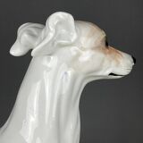 Large ceramic sculpture of a Bassano dog, 1980s.
