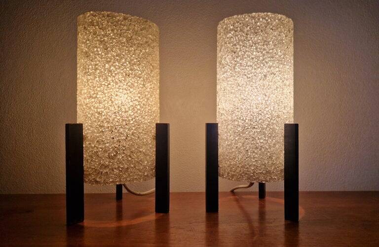 Pair of Midcentury Table Lamps Rockets, Germany, 1970s