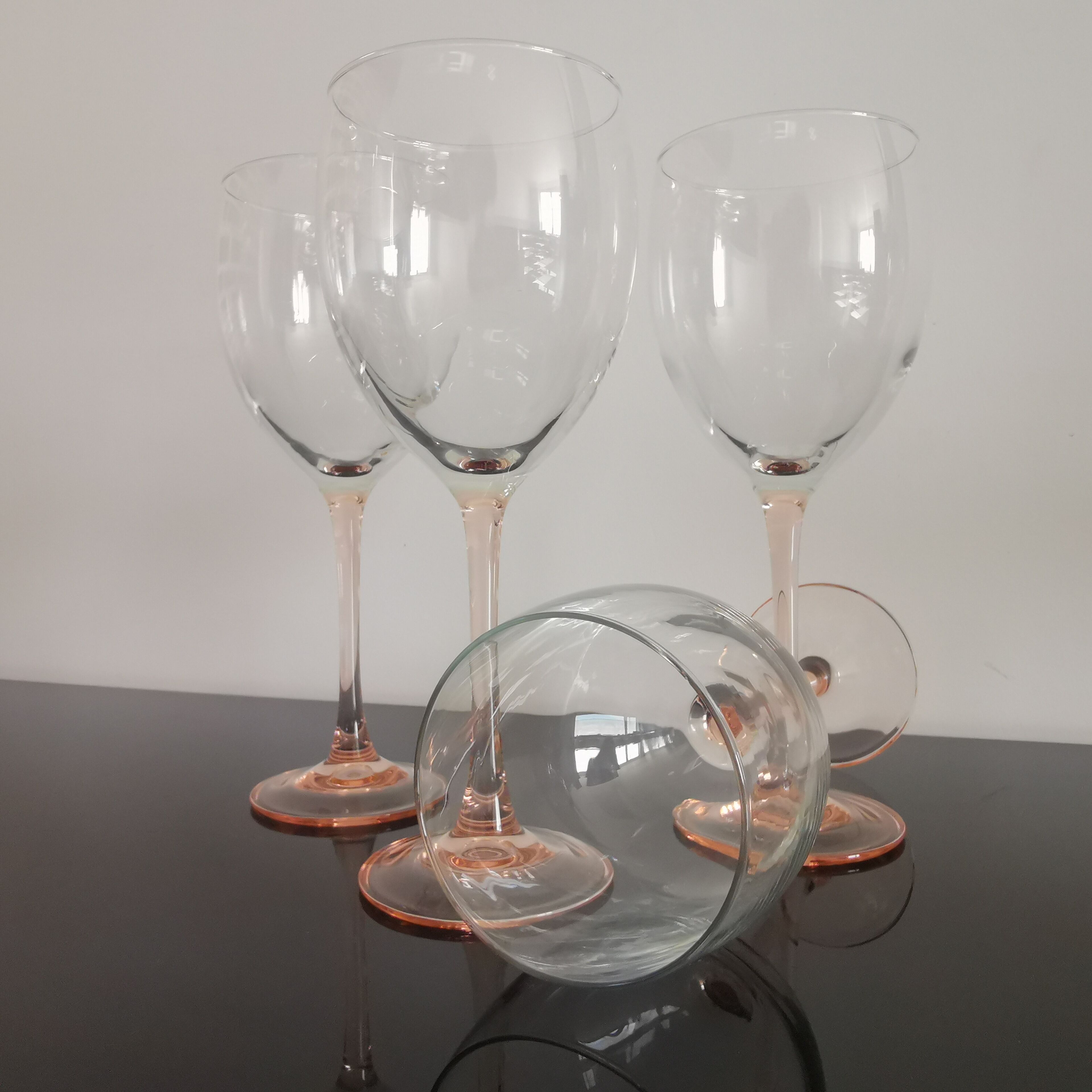 Water glasses/wine Luminarc pink feet