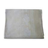 Vintage tablecloth in damask cotton champagne color