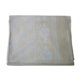 Nappe vintage en coton damassé couleur champagne