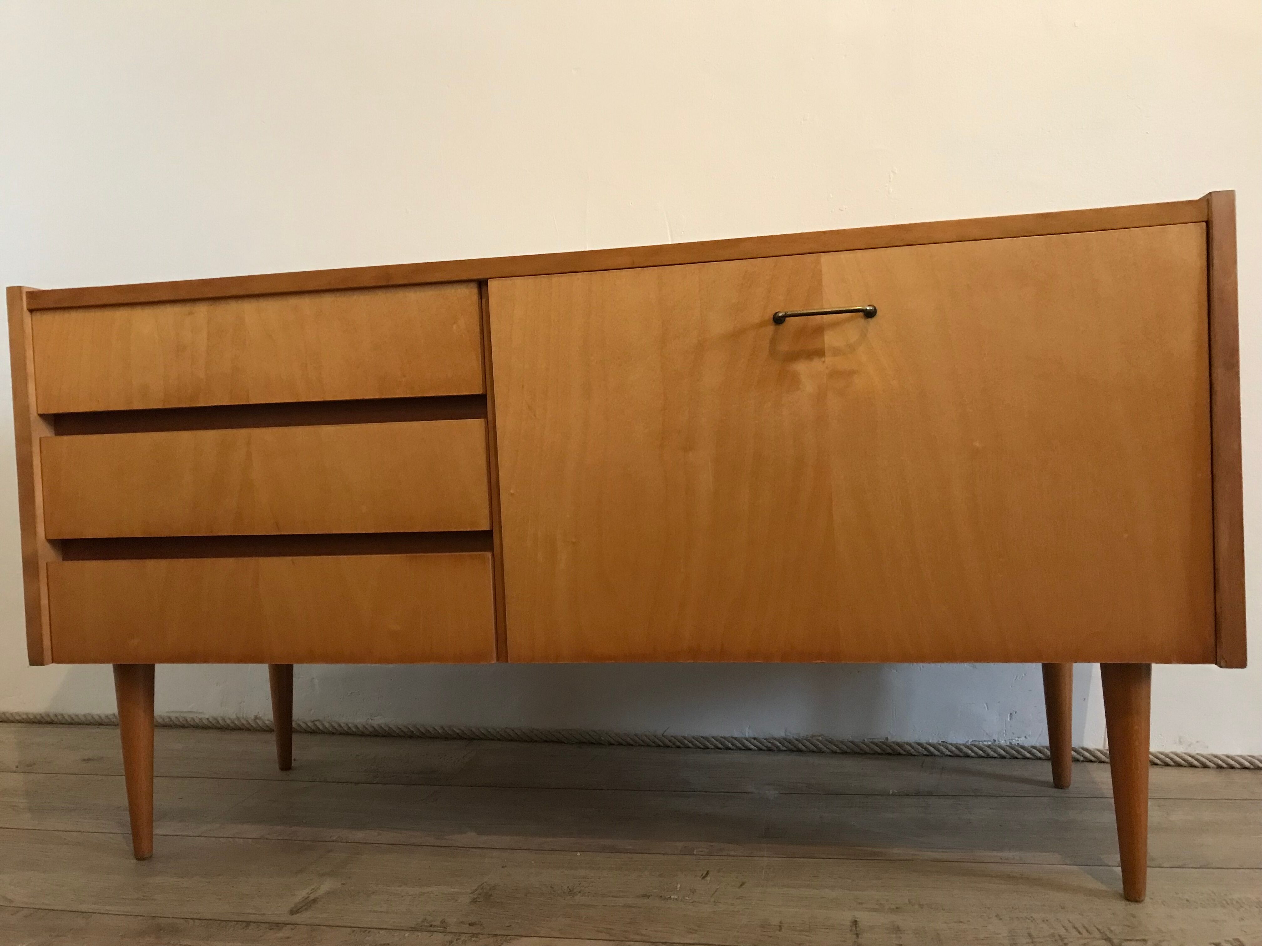 Vintage low row storage cabinet 1960-80's