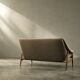 Mid-Century Scandinavian Modern 2Seater Brown Fabric Grace Sofa  from Ikea