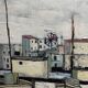 Mediterranean port landscape. Oil on canvas signed.