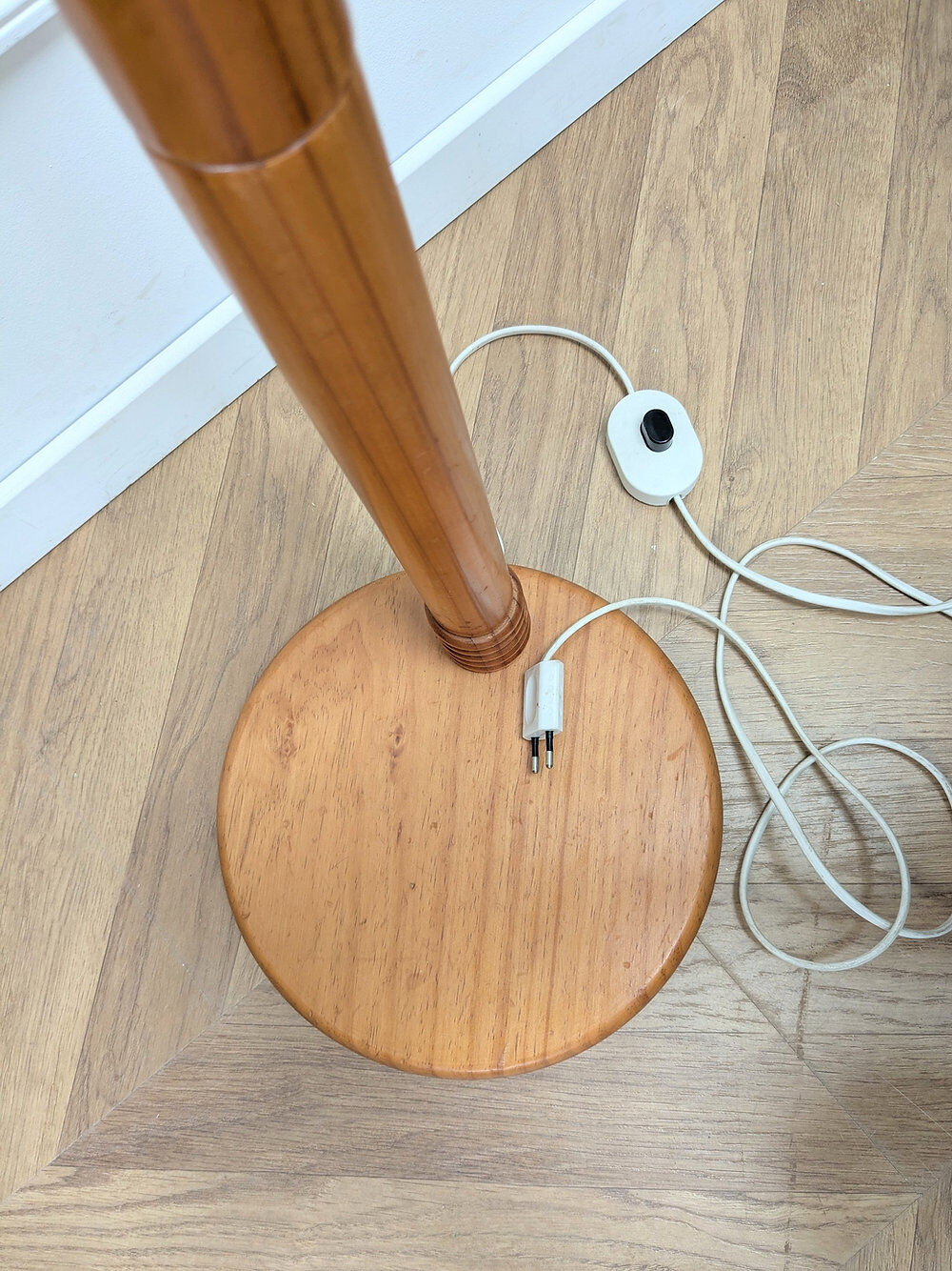 Danish pine articulated floor lamp