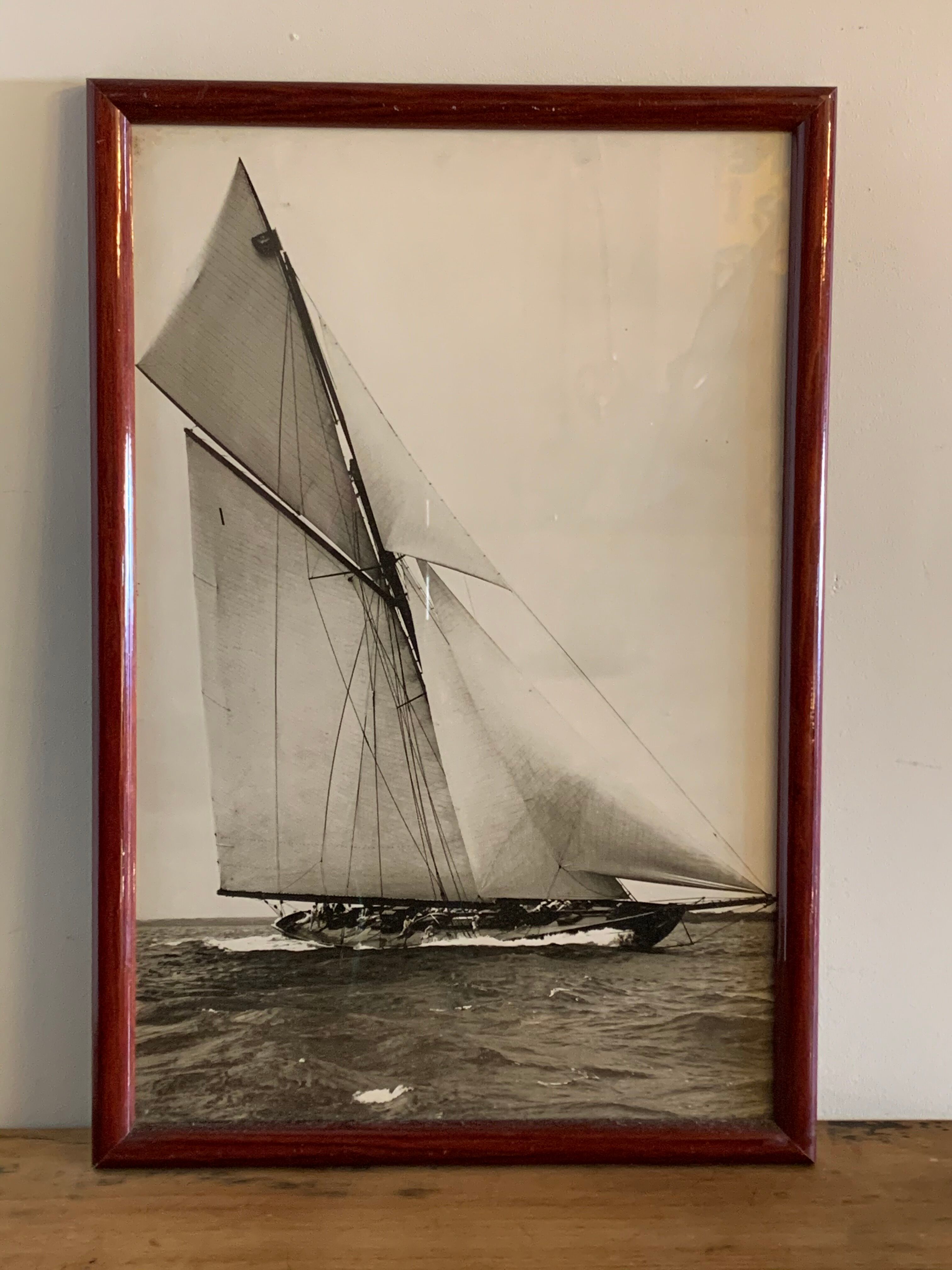 Three photographs sails and sailboats 1980s