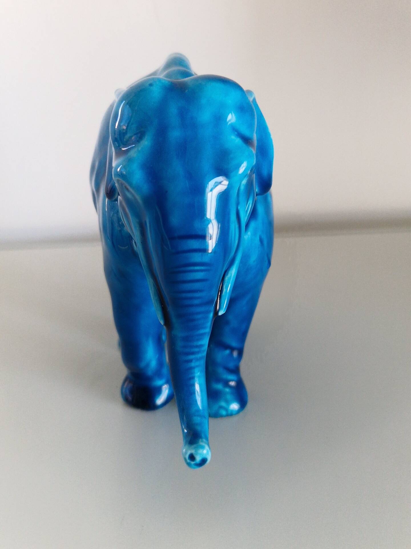 Art Deco elephant statue in ceramic by Paul Milet.