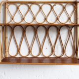 Rattan wall shelf 50s