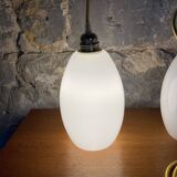 Pair of opaline lamps