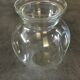 Jar type bonbonnière in translucent glass shape round modernist