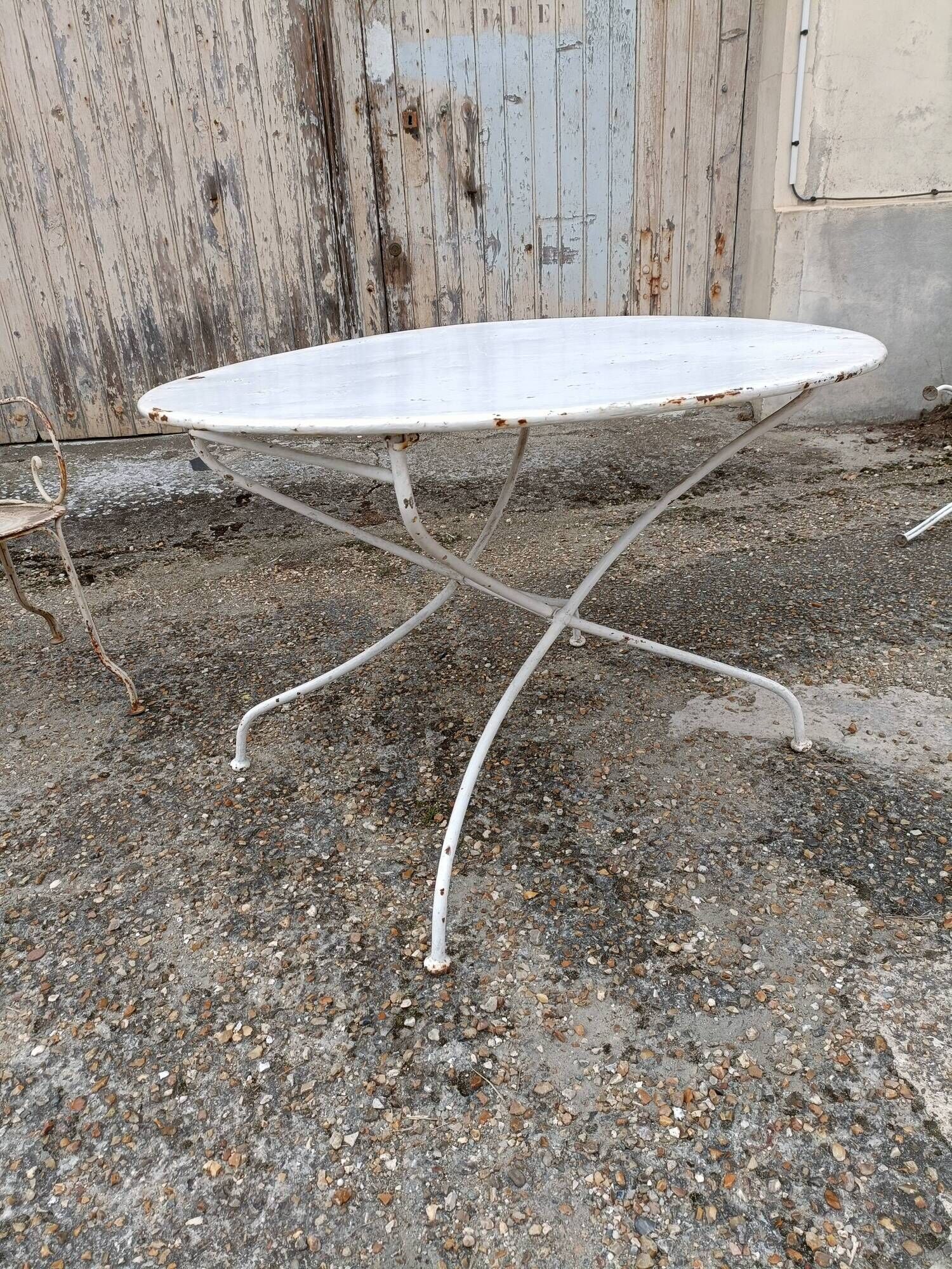Garden furniture wrought iron old vintage xxeme
