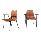 Paire de fauteuils “GA” avec accoudoirs par Hans Bellmann – édition Horgone