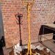 Rattan coat rack