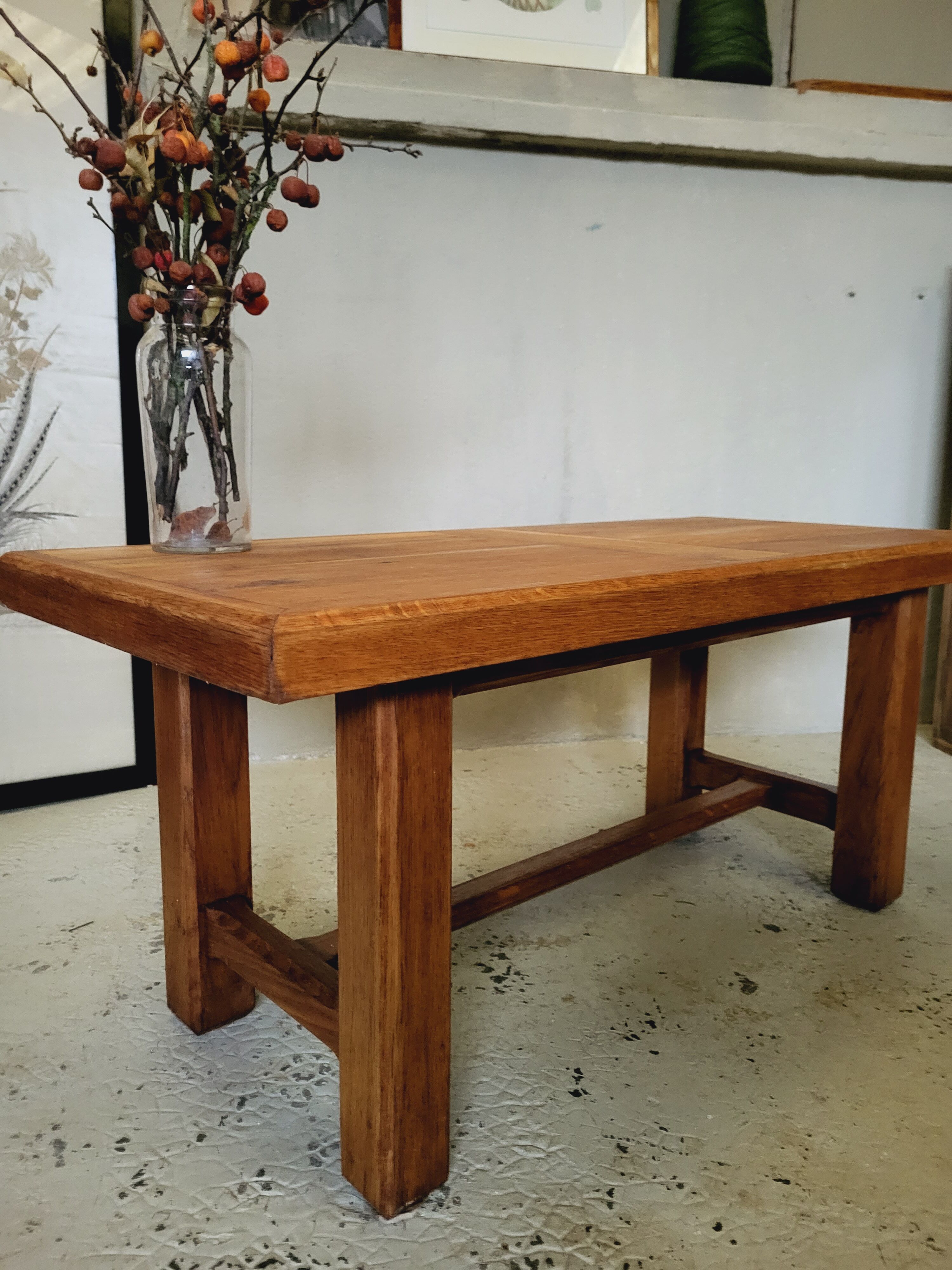 Old solid wood coffee table