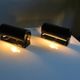 Pair of vintage Ikea 1980s Typ V 413 black wall lamps