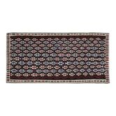 1970s Vintage Turkish Handmade Wool & Cotton Pink Area Rug 96x200