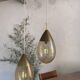 Vintage amber glass drop pendant light