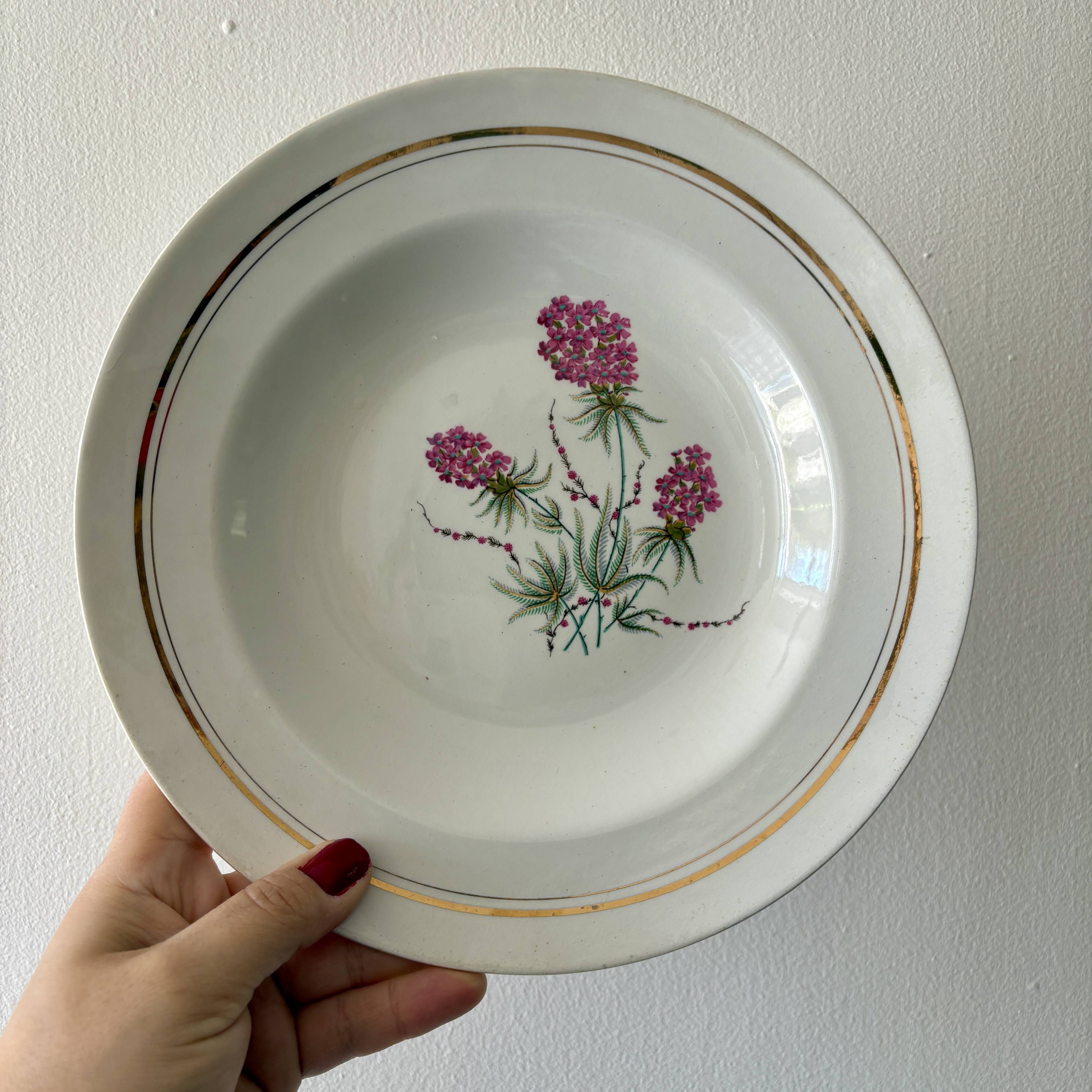 Set of 6 vintage deep plates - Moulin des Loups