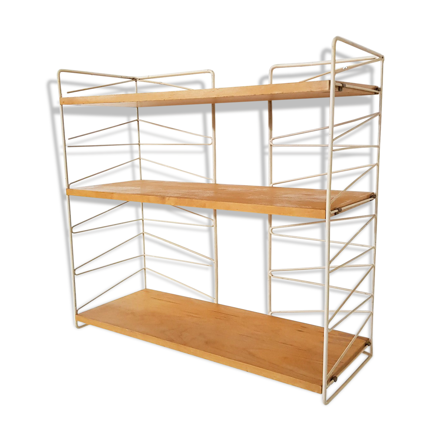 Étagère murale Nisse Strinning pour String en pin des années 60
