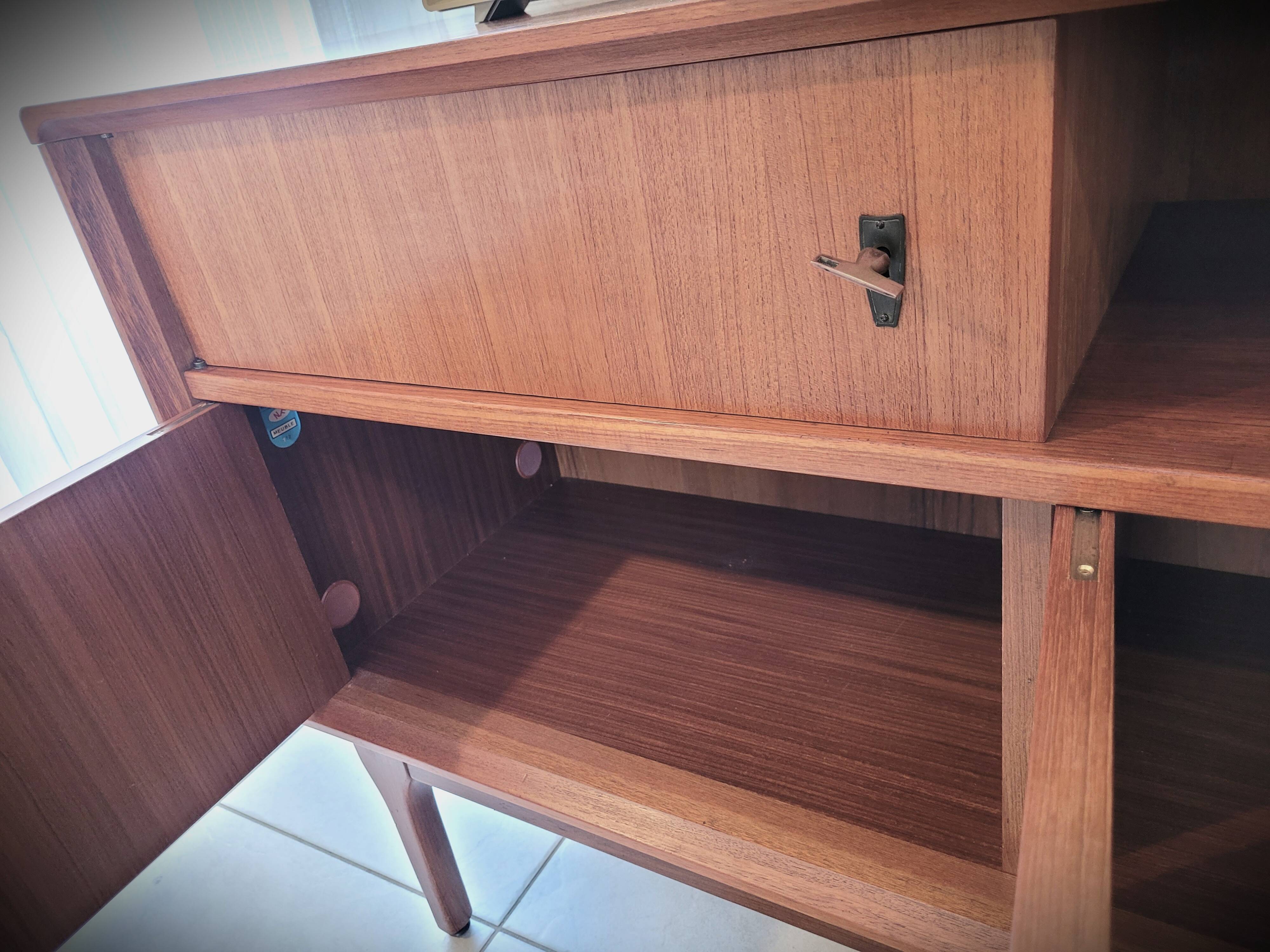 Scandinavian design sideboard in vintage teak