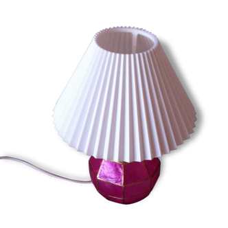 Petite lampe laiton nacre rose