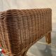 Vintage rattan and wicker ottoman 70s