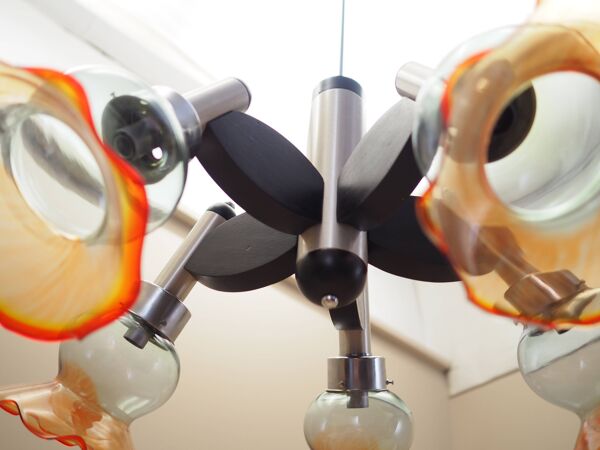 Lustre, design italien, années 1970, fabrication : Italie