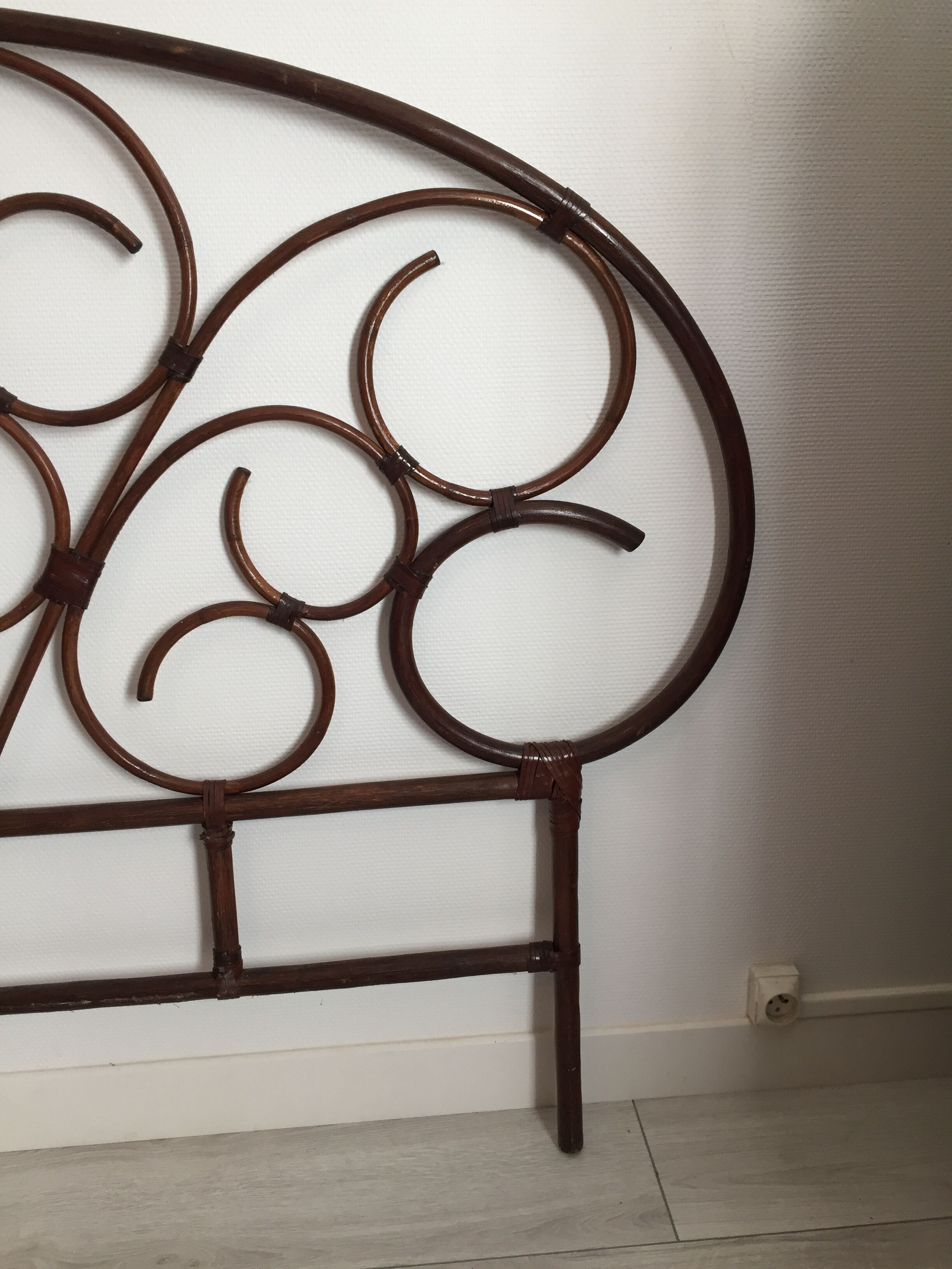Rattan bedhead