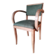 Fauteuil bridge art deco bouclette verte