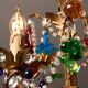 Vintage brass and Murano glass chandelier