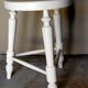 Painted solid turned wooden tripod