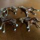 Chevaux céramique émaillée