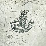 Vintage teapot and tray in solid silver by Royal Sheffield, England, 1950s, Set of 2.