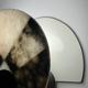 Rainbow wall lamp in alabaster and marble in the taste of Angelo Mangiarotti.