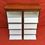 Cardboard maker forming mahogany writing