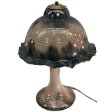 Midcentury ceramic enameled glazed mushroom table lamp