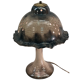 Midcentury ceramic enameled glazed mushroom table lamp